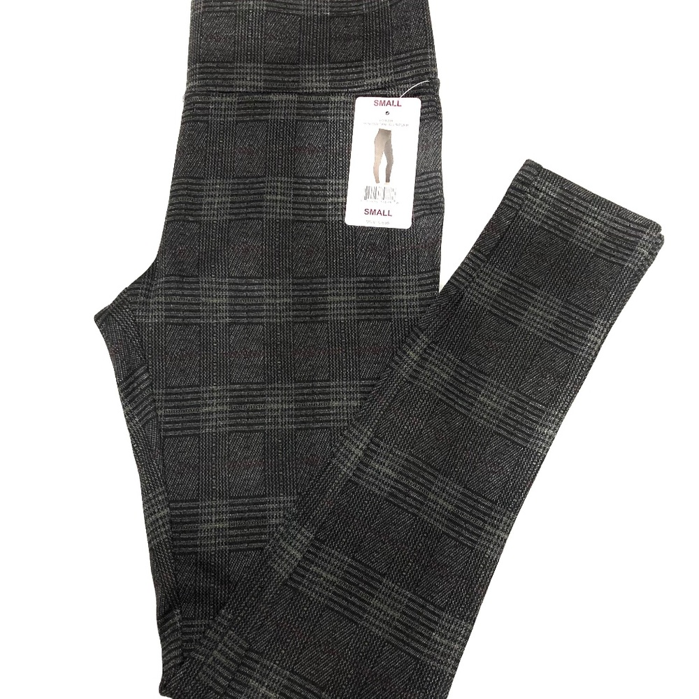 NWT Tahari Window Pane Glen Plaid Leggings - Picture 5 of 5